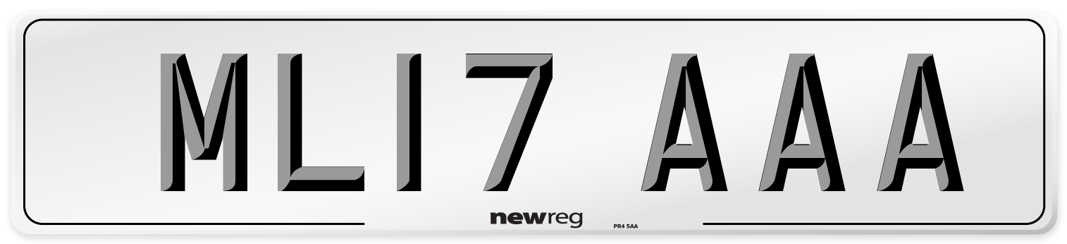 ML17 AAA Front Number Plate