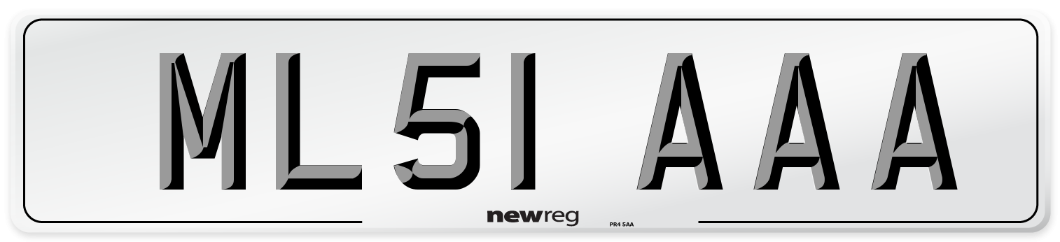 ML51 AAA Front Number Plate