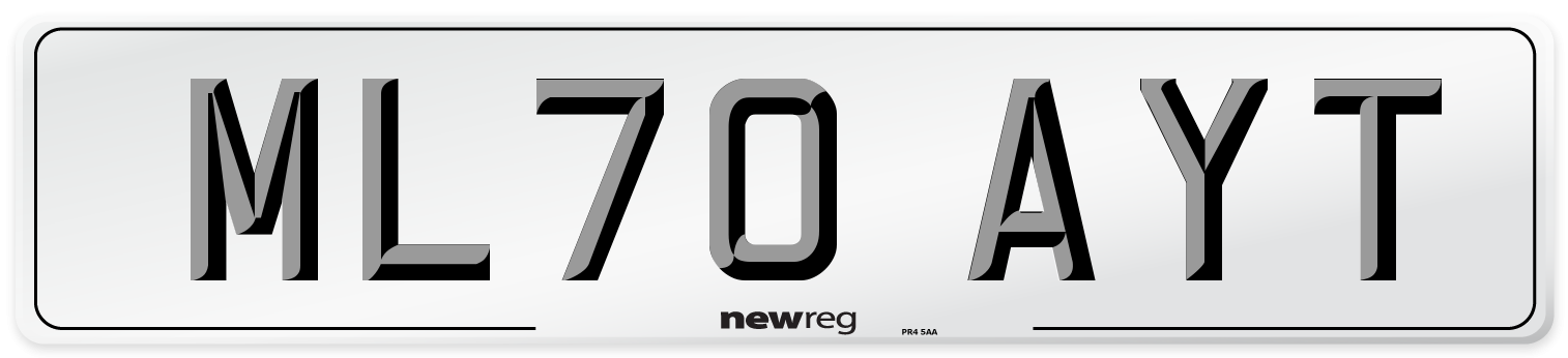 ML70 AYT Front Number Plate