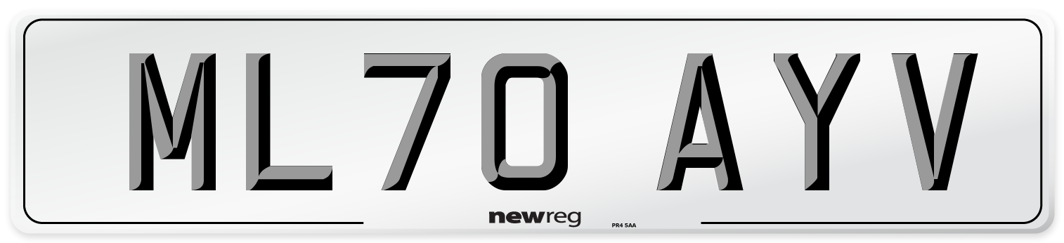ML70 AYV Front Number Plate