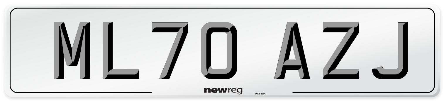 ML70 AZJ Front Number Plate