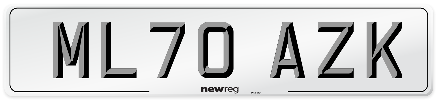 ML70 AZK Front Number Plate