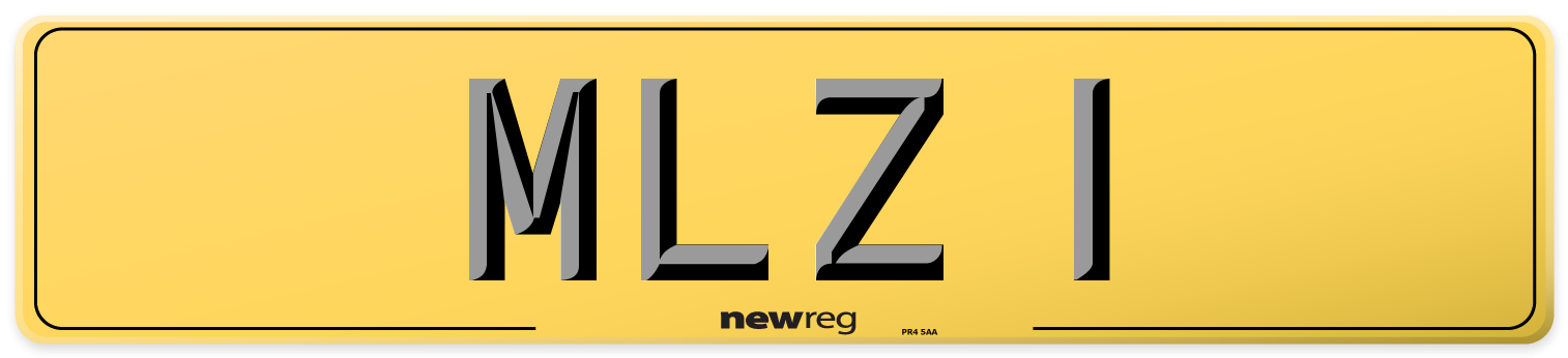 MLZ 1 Rear Number Plate