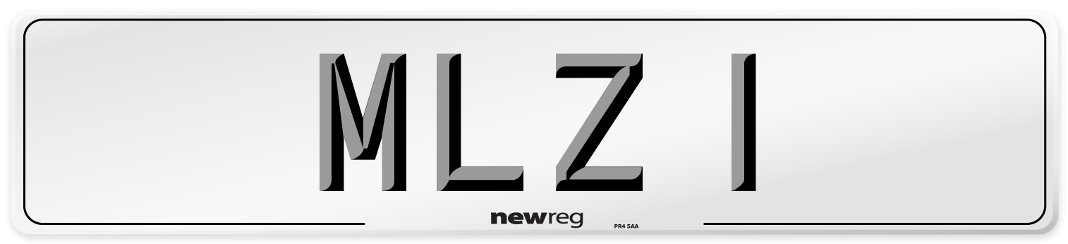 MLZ 1 Front Number Plate