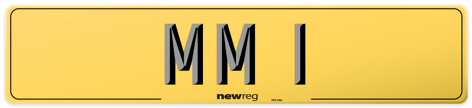 MM 1 Rear Number Plate