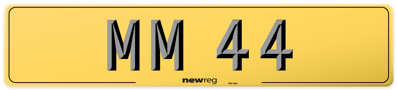 MM 44 Rear Number Plate
