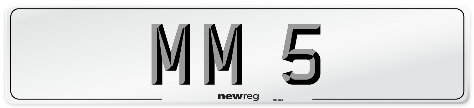 MM 5 Front Number Plate