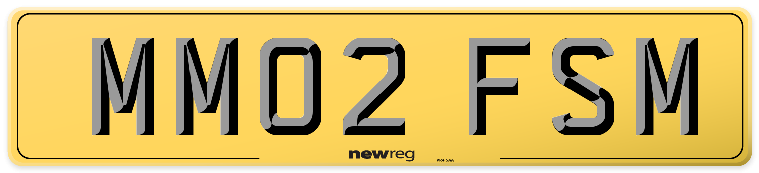 MM02 FSM Rear Number Plate