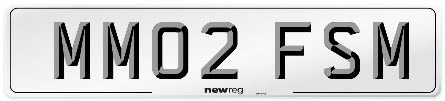 MM02 FSM Front Number Plate