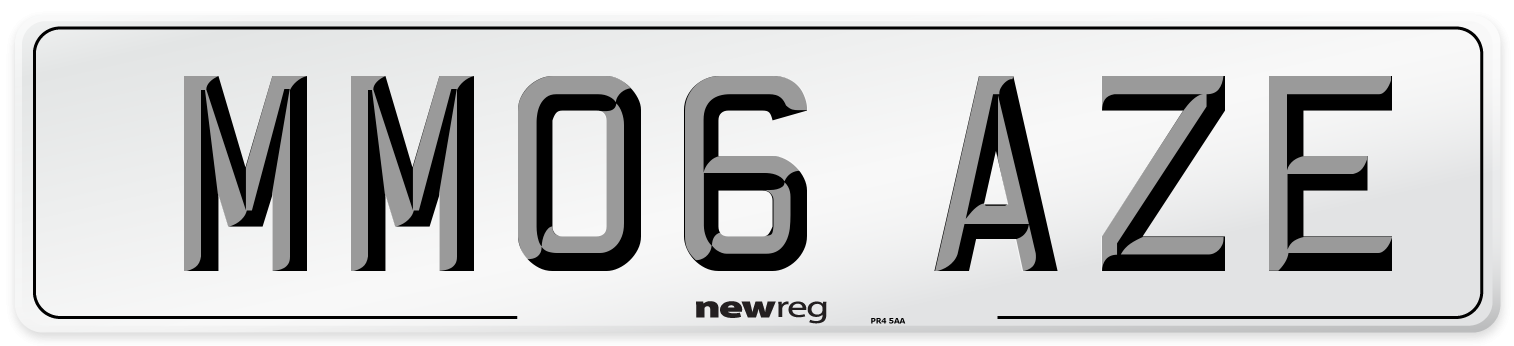 MM06 AZE Front Number Plate
