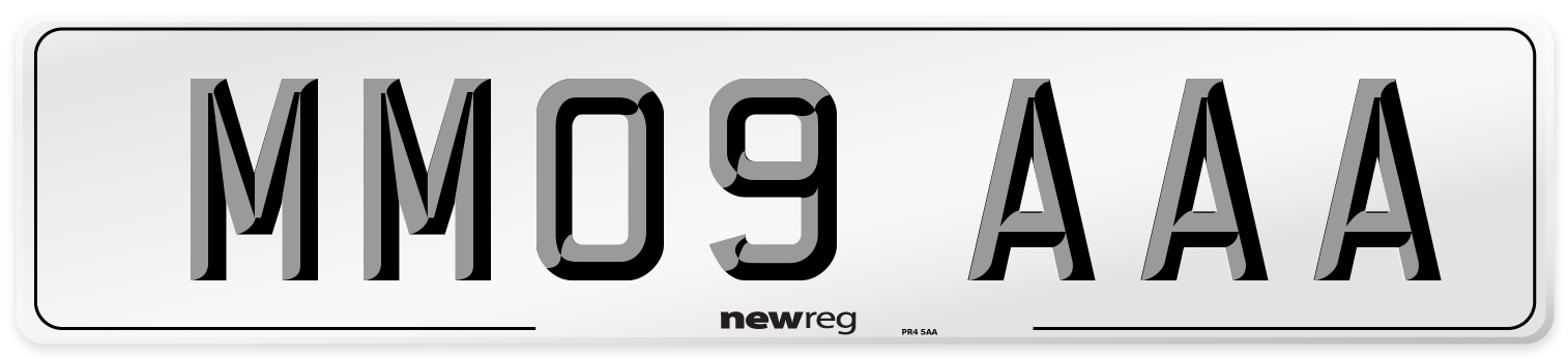 MM09 AAA Front Number Plate