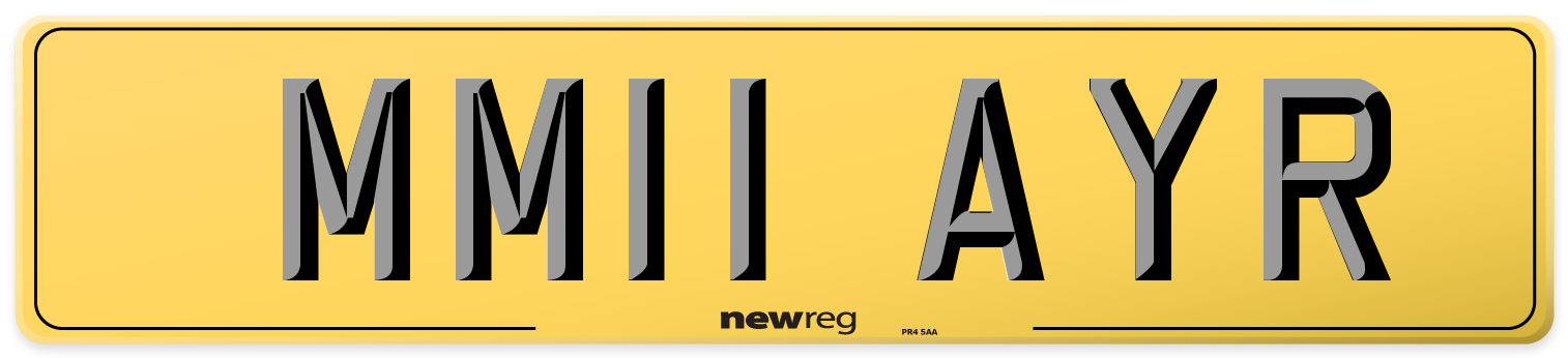 MM11 AYR Rear Number Plate
