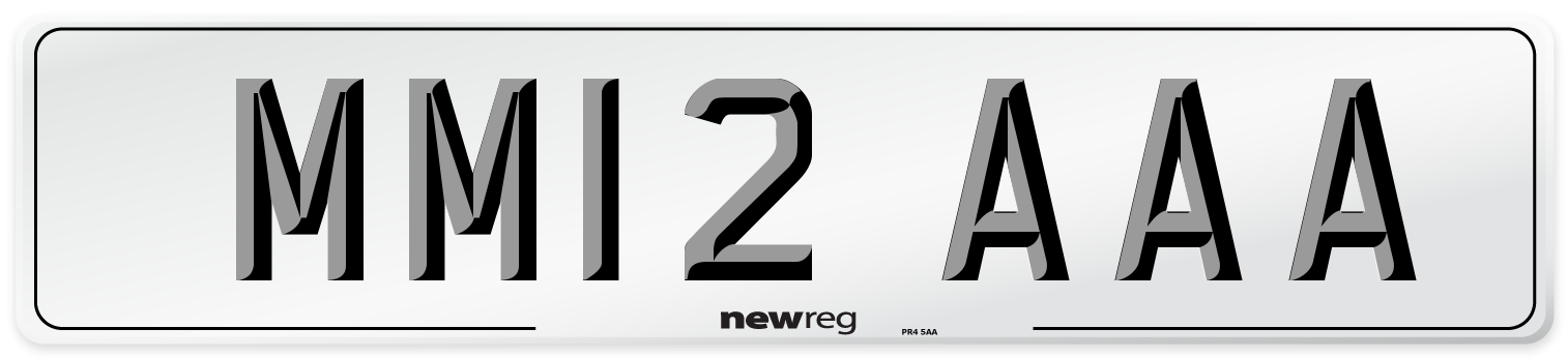 MM12 AAA Front Number Plate