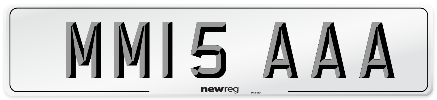 MM15 AAA Front Number Plate