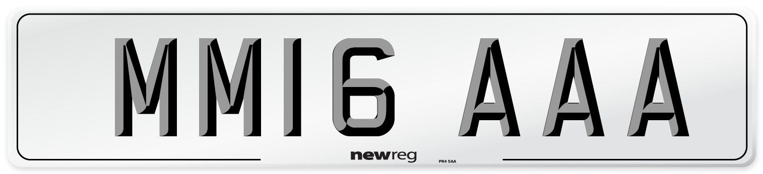 MM16 AAA Front Number Plate