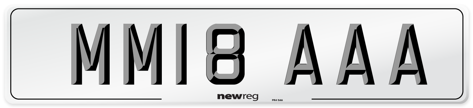 MM18 AAA Front Number Plate