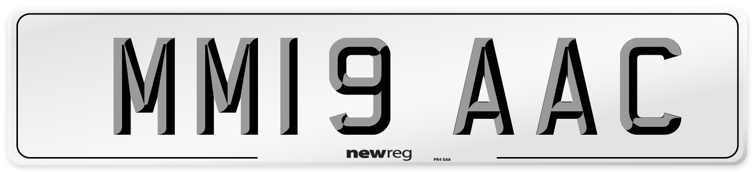 MM19 AAC Front Number Plate