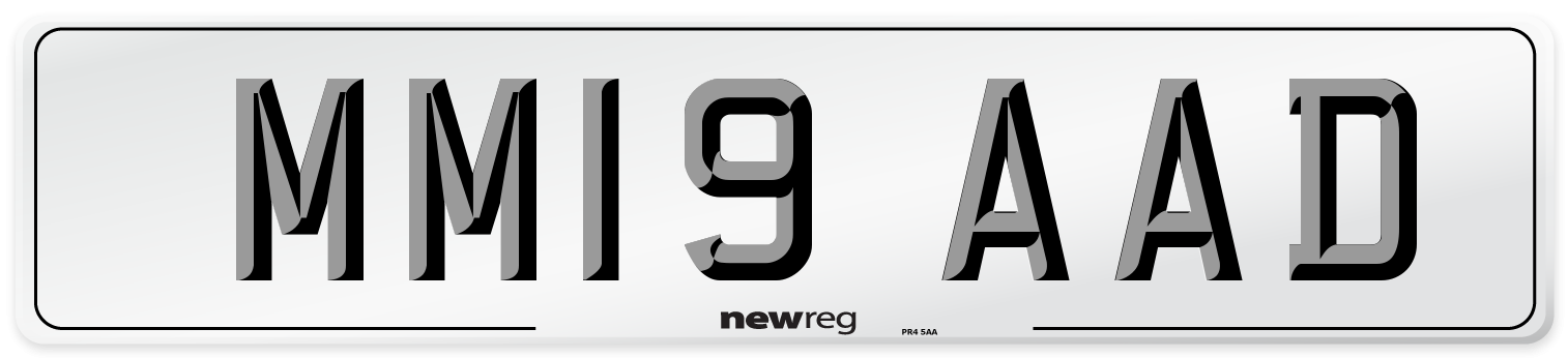 MM19 AAD Front Number Plate