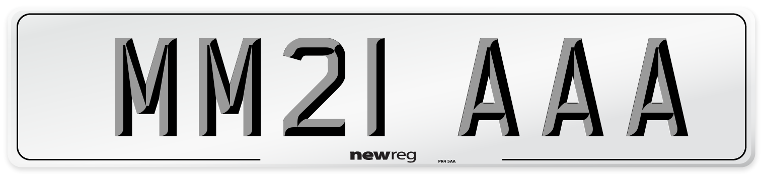 MM21 AAA Front Number Plate