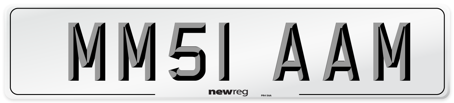MM51 AAM Front Number Plate