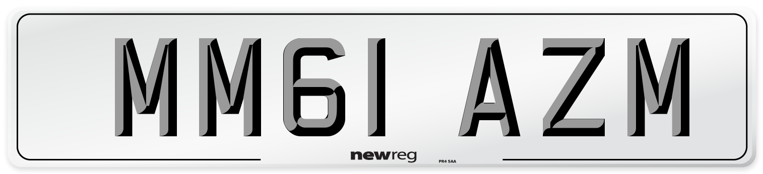 MM61 AZM Front Number Plate