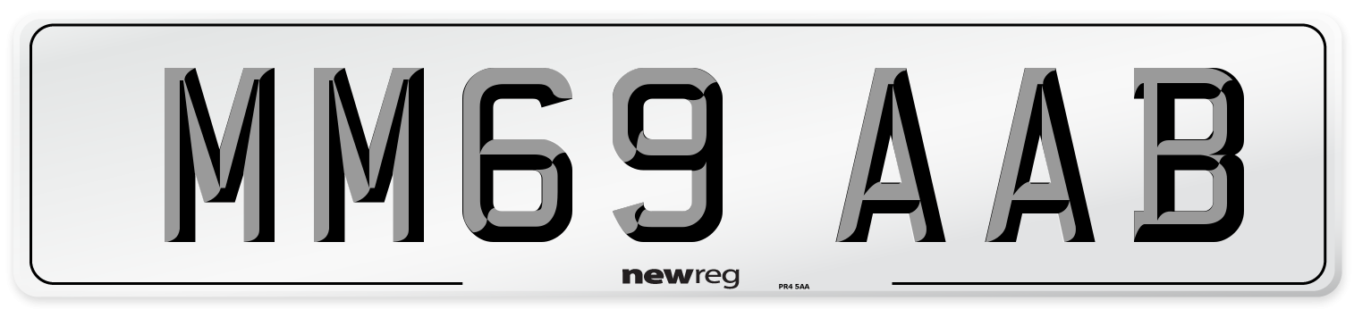 MM69 AAB Front Number Plate