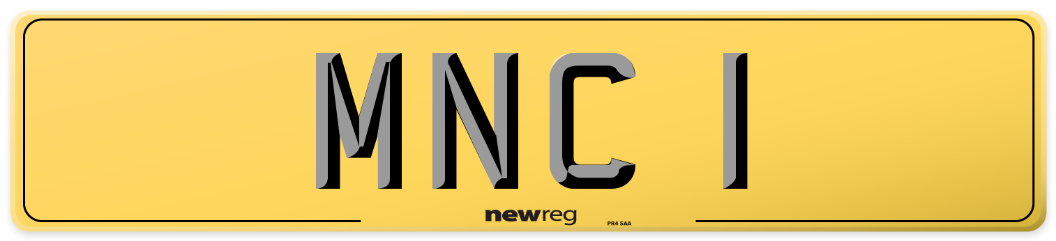 MNC 1 Rear Number Plate