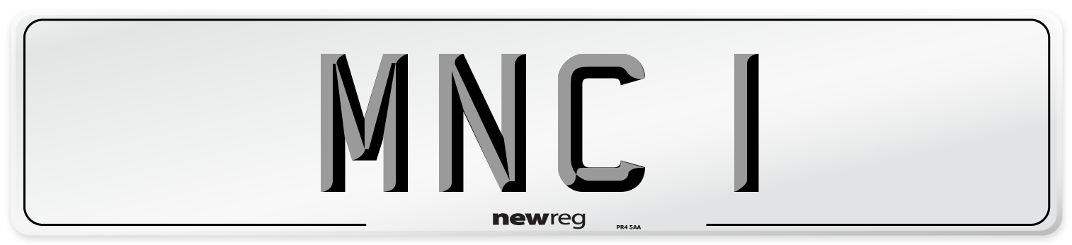 MNC 1 Front Number Plate