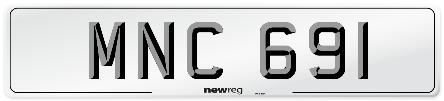 MNC 691 Front Number Plate