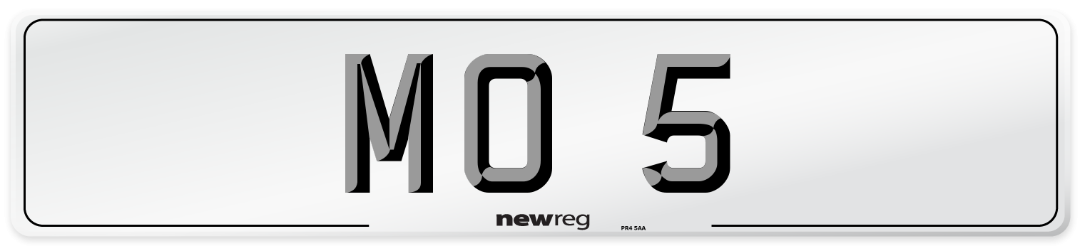 MO 5 Front Number Plate