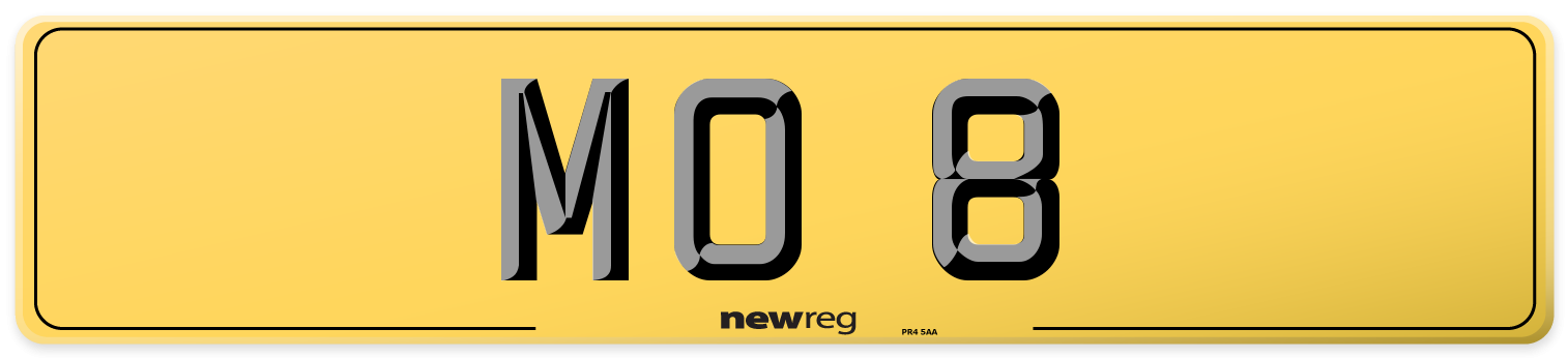 MO 8 Rear Number Plate
