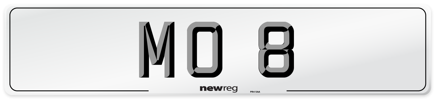 MO 8 Front Number Plate