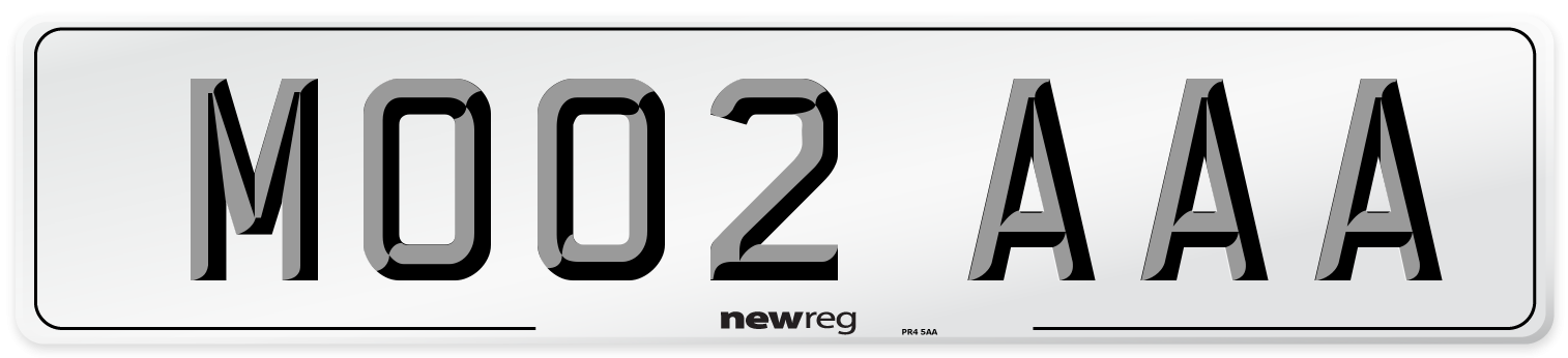 MO02 AAA Front Number Plate