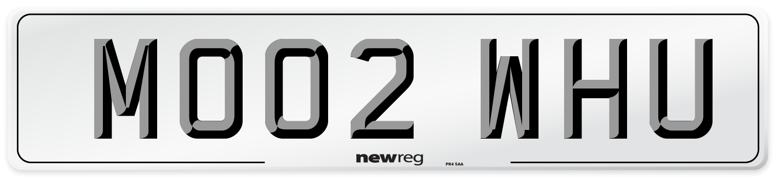MO02 WHU Front Number Plate
