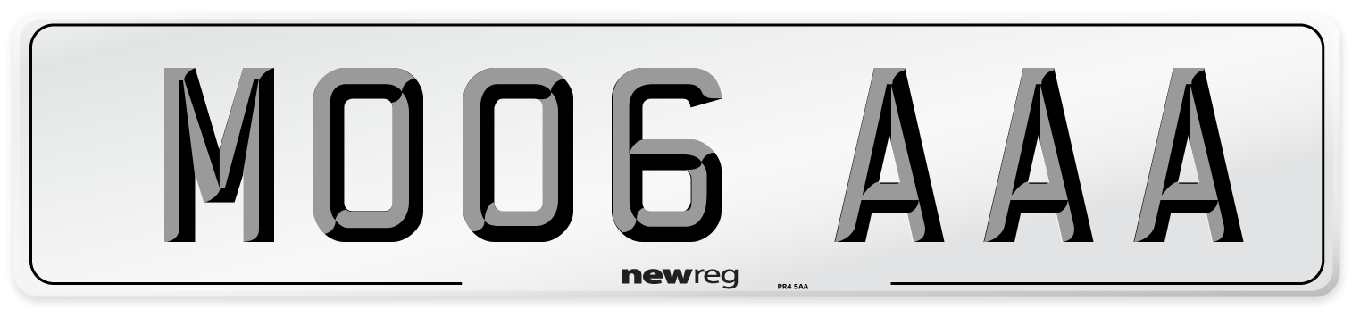 MO06 AAA Front Number Plate
