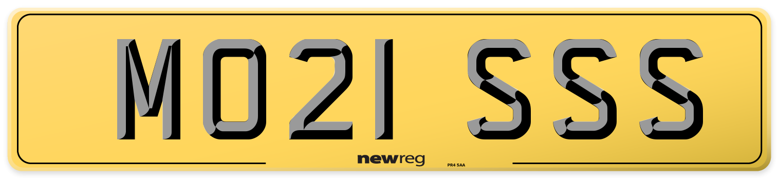 MO21 SSS Rear Number Plate