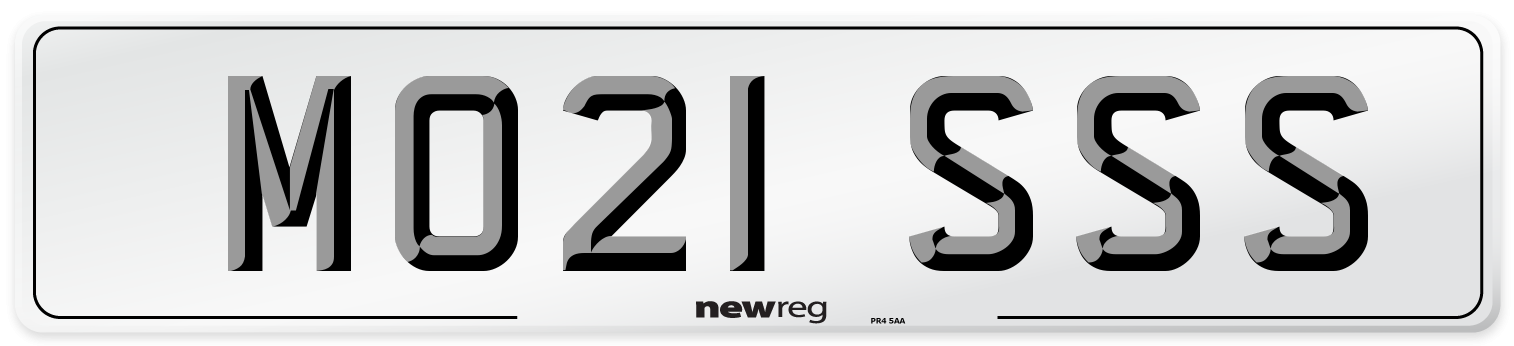 MO21 SSS Front Number Plate
