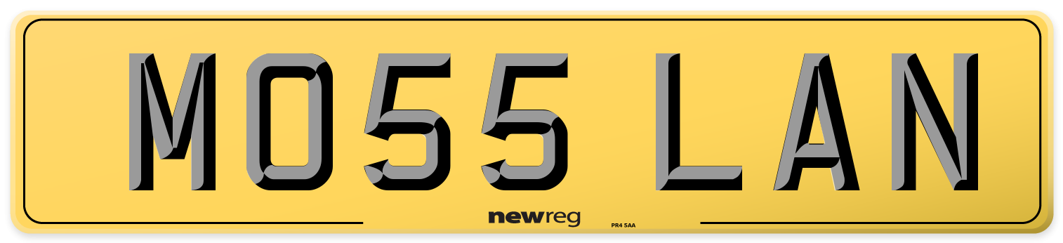 MO55 LAN Rear Number Plate