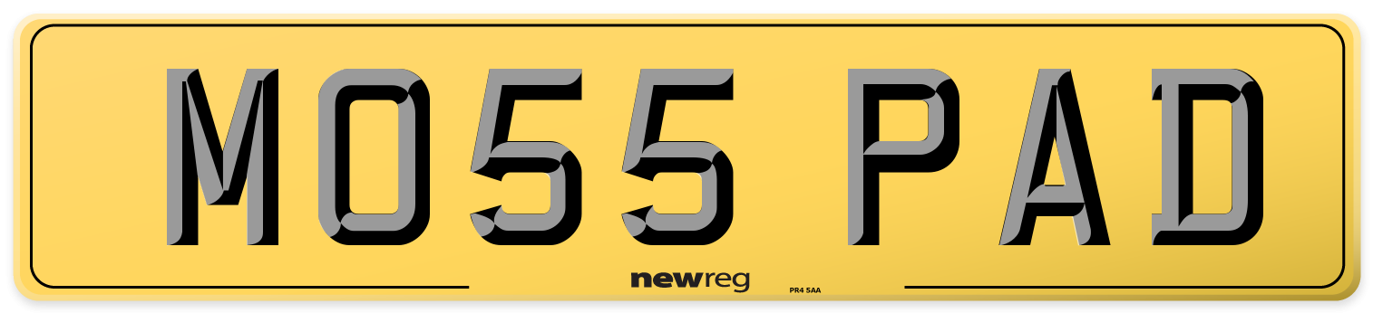 MO55 PAD Rear Number Plate