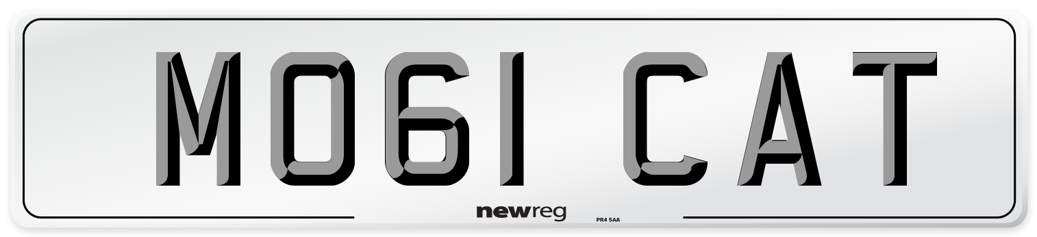 MO61 CAT Front Number Plate