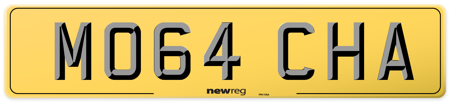 MO64 CHA Rear Number Plate