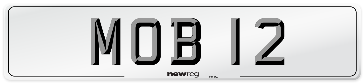 MOB 12 Front Number Plate