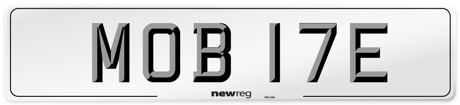 MOB 17E Front Number Plate