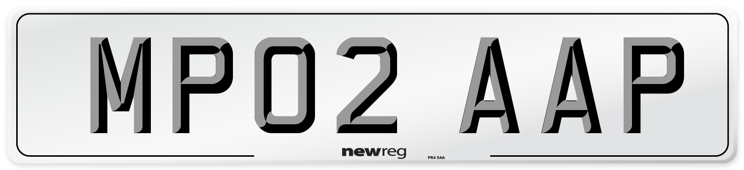 MP02 AAP Front Number Plate