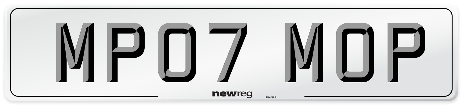 MP07 MOP Front Number Plate