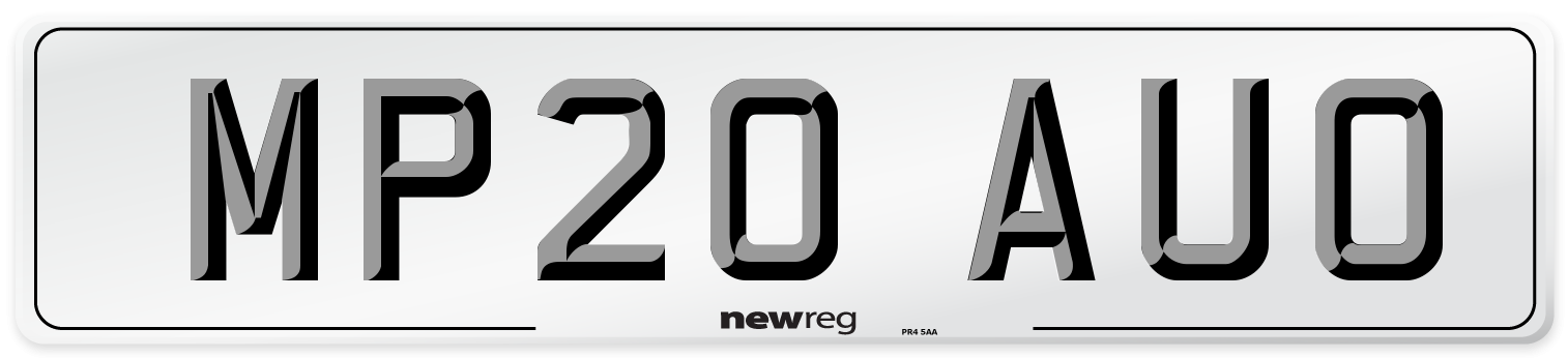 MP20 AUO Front Number Plate