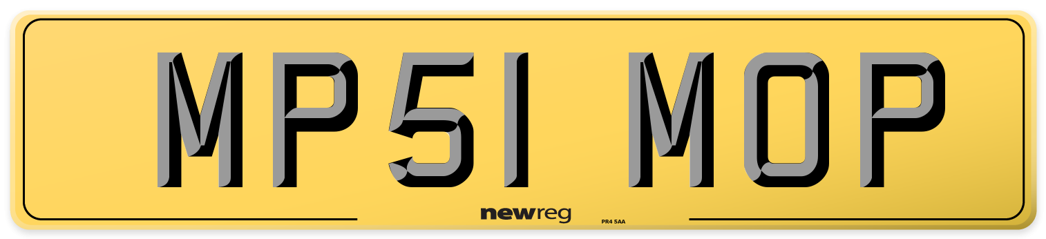 MP51 MOP Rear Number Plate