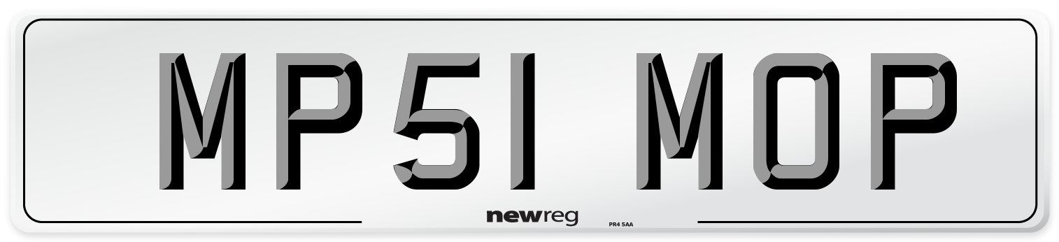 MP51 MOP Front Number Plate
