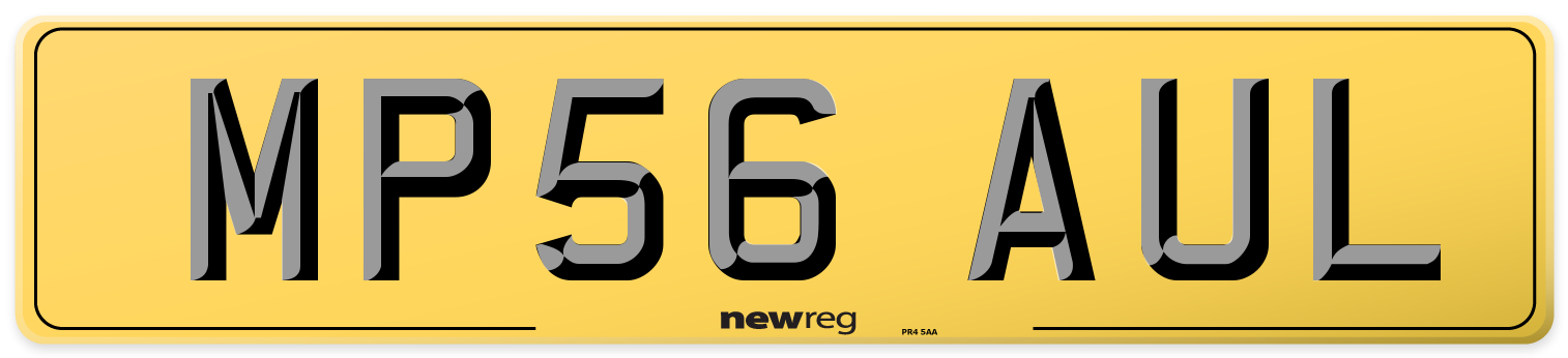 MP56 AUL Rear Number Plate