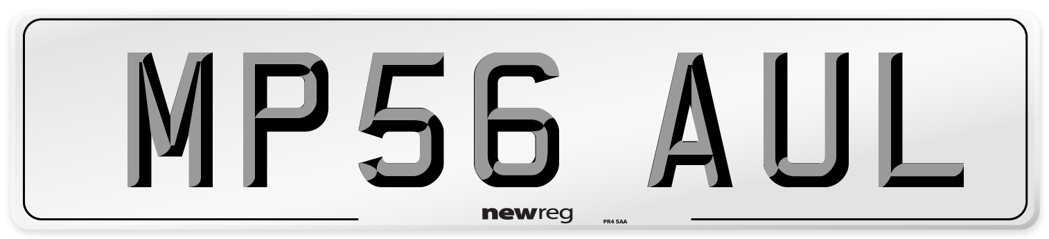 MP56 AUL Front Number Plate